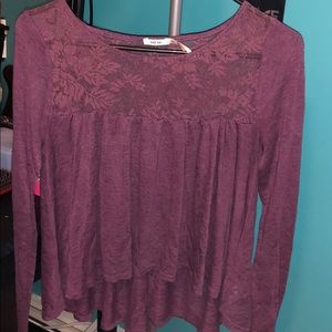 Purple Long Sleeve Top